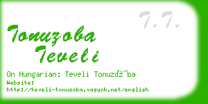 tonuzoba teveli business card